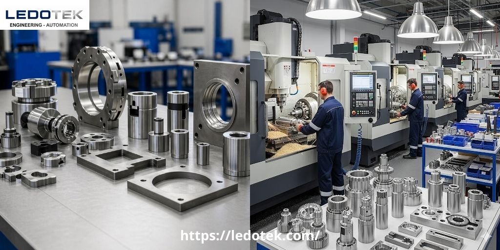 Chi tiết kim loại sau gia công cơ khí