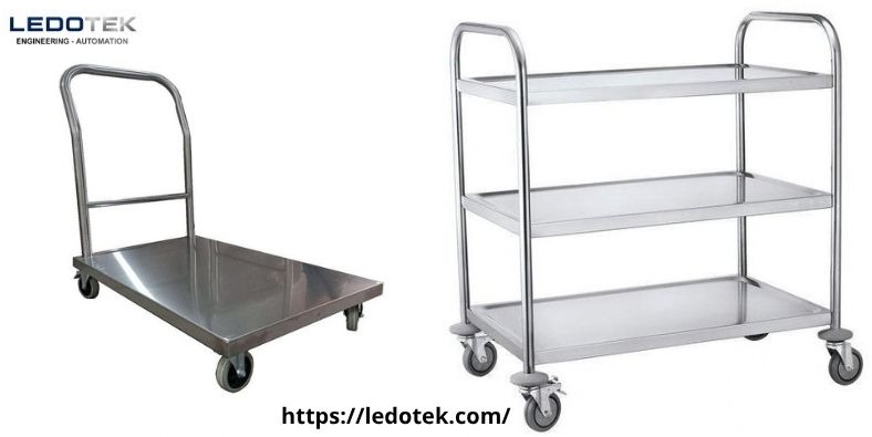 Xe đẩy inox công nghiệp